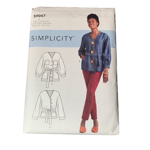 Simplicity S9047 Unlined Jacket Sewing Pattern XS-XXL uncut - Picture 1 of 2